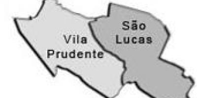 Mapa Vila Prudente sub-prefektura