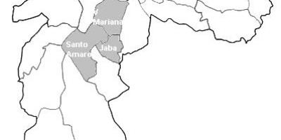 Mapa zóny Centro-Sul São Paulo