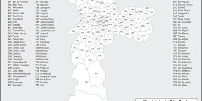 Mapa okresů São Paulo