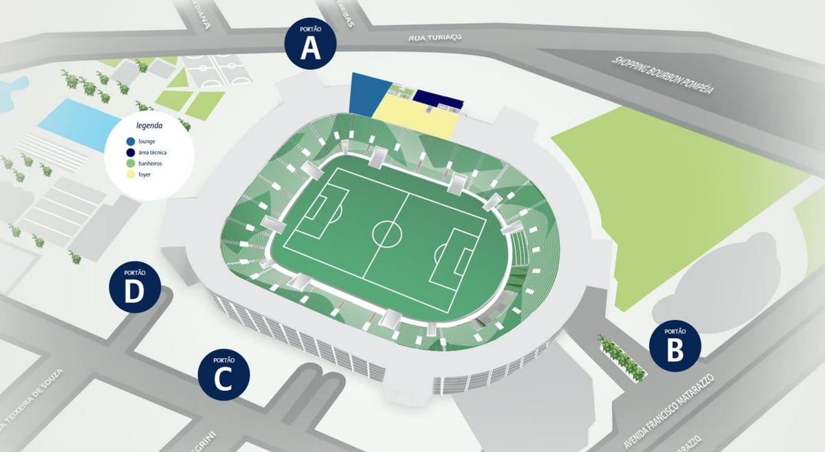 Mapa Allianz Parque - Úroveň 2