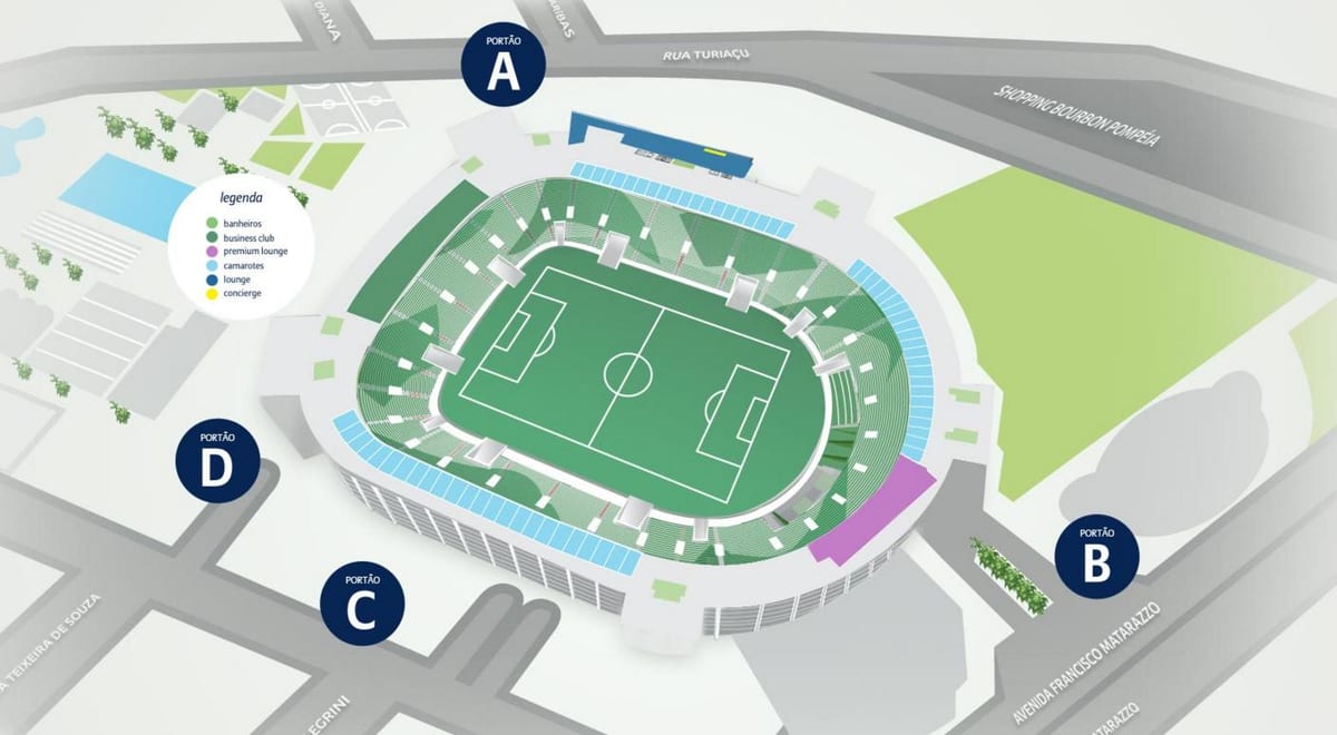 Mapa Allianz Parque - Úroveň 3