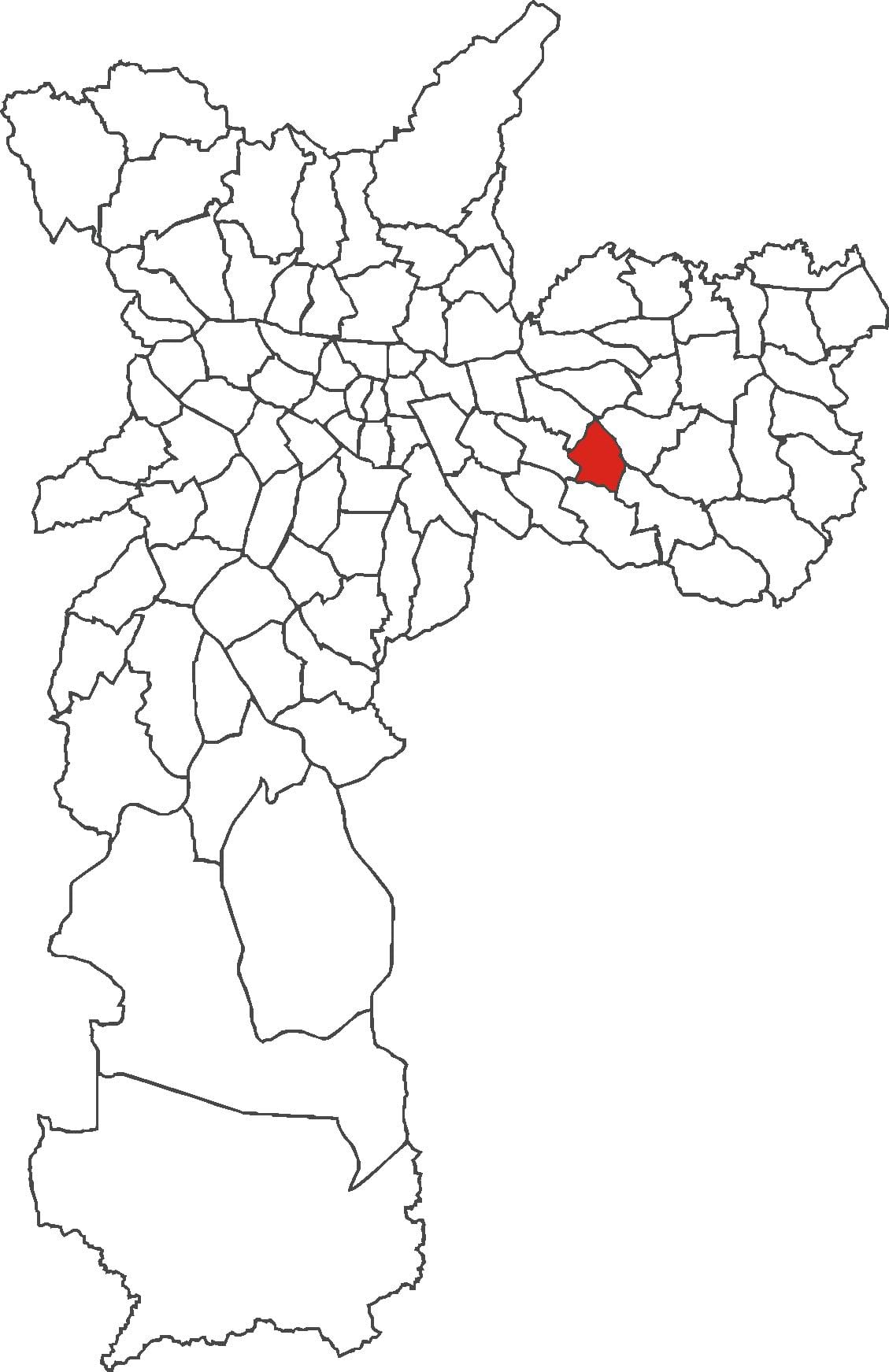 Mapa Aricanduva okres