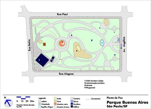 Mapa Buenos Aires, São Paulo park
