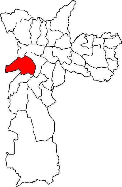 Mapa Butantã sub-prefektura São Paulo