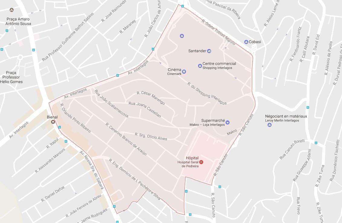 Mapa Campo Grande, São Paulo
