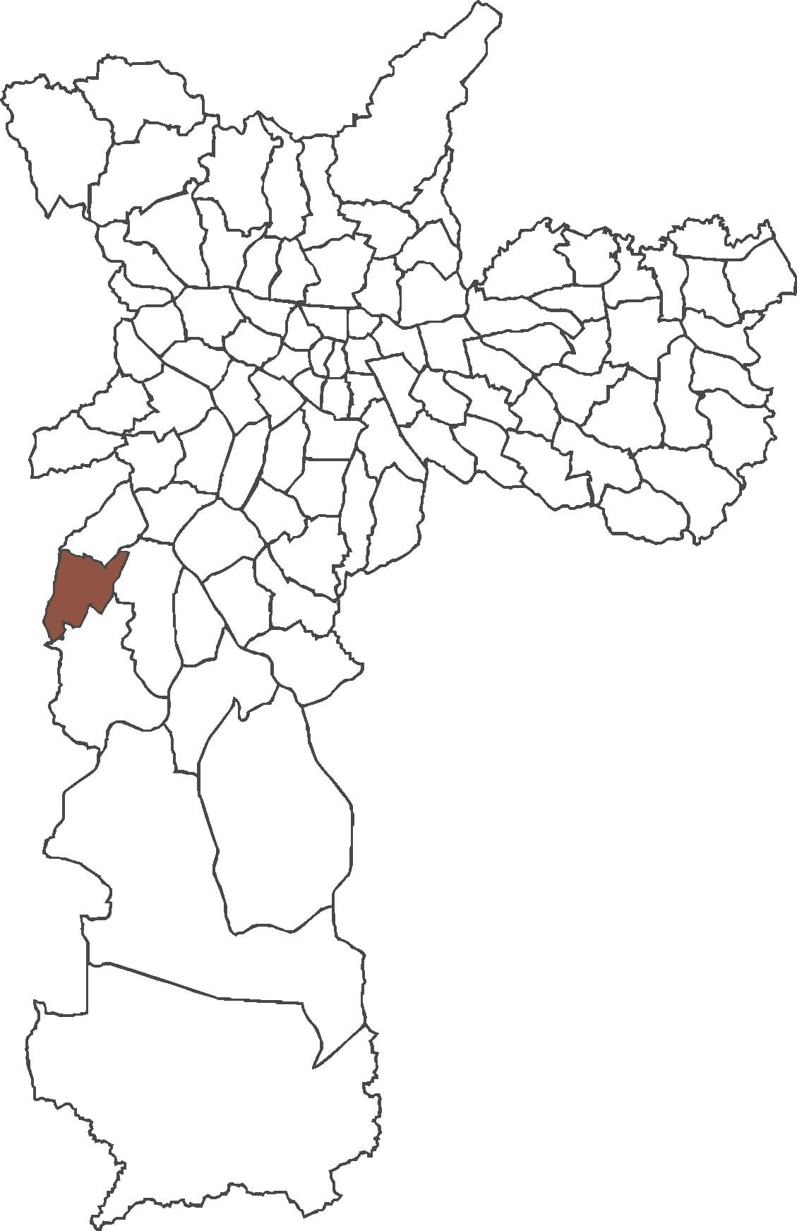 Mapa Capão čtvrti Redondo