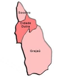 Mapa Capela dělat Socorro sub-prefektura