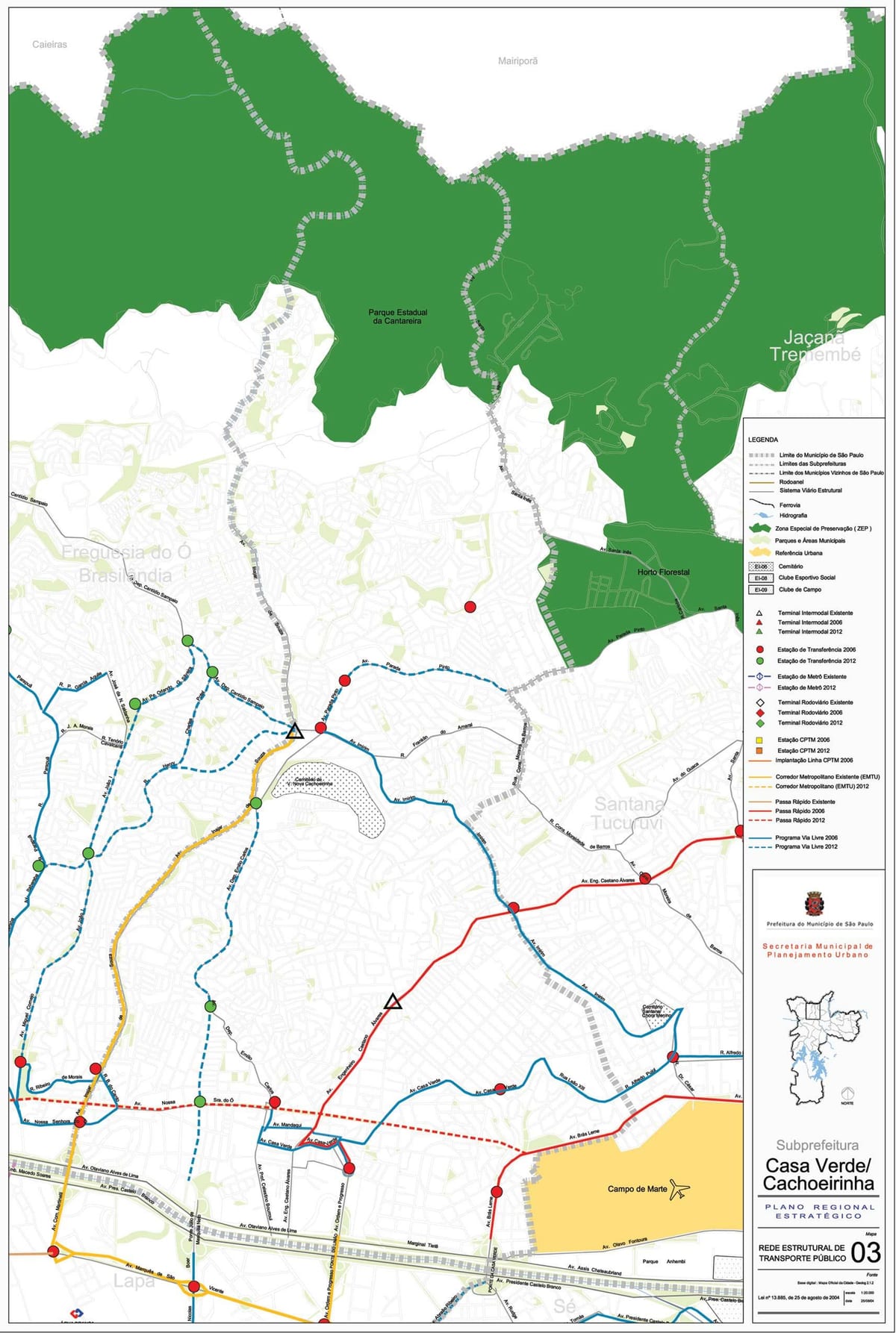 Mapa Casa Verde São Paulo - Veřejné dopravě