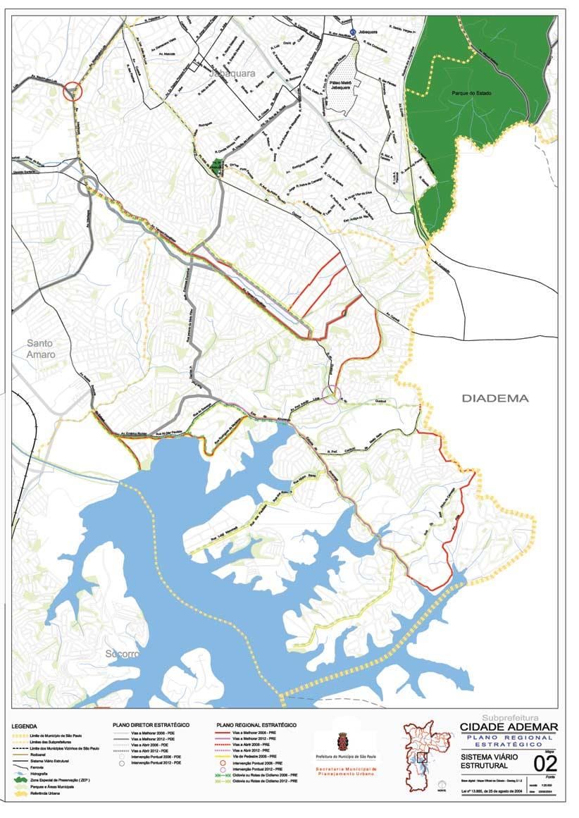 Mapa Cidade Ademar São Paulo - Silnice