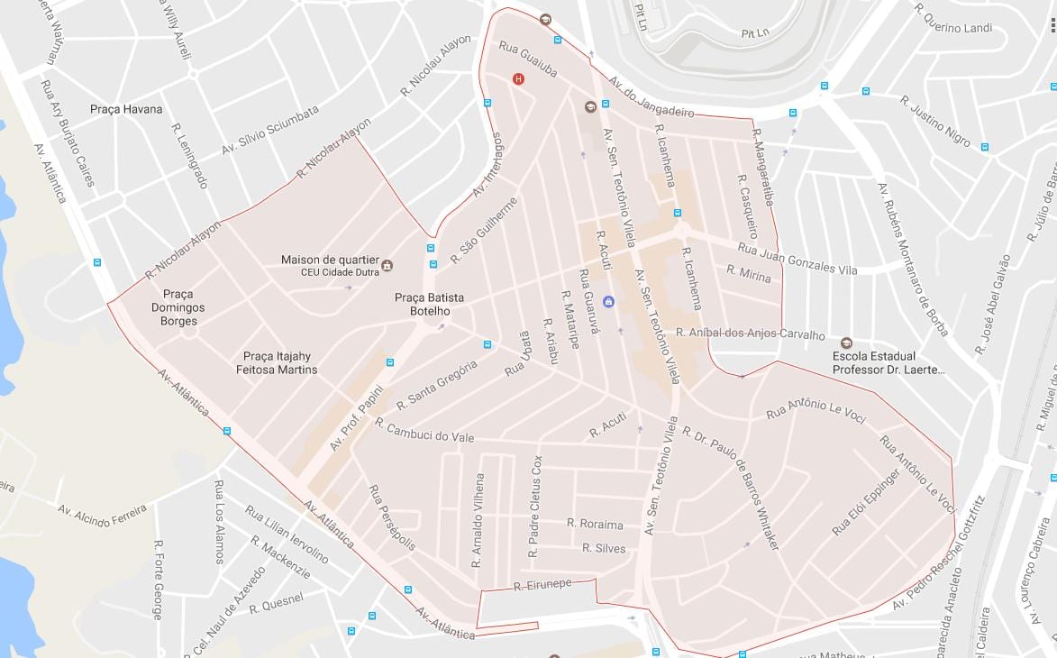 Mapa Cidade Dutra São Paulo