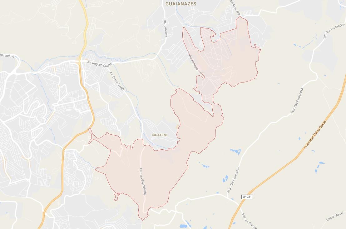 Mapa Cidade Pláže São Paulo