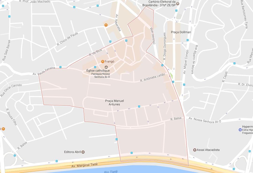 Mapa Freguesia dělat ¢ São Paulo