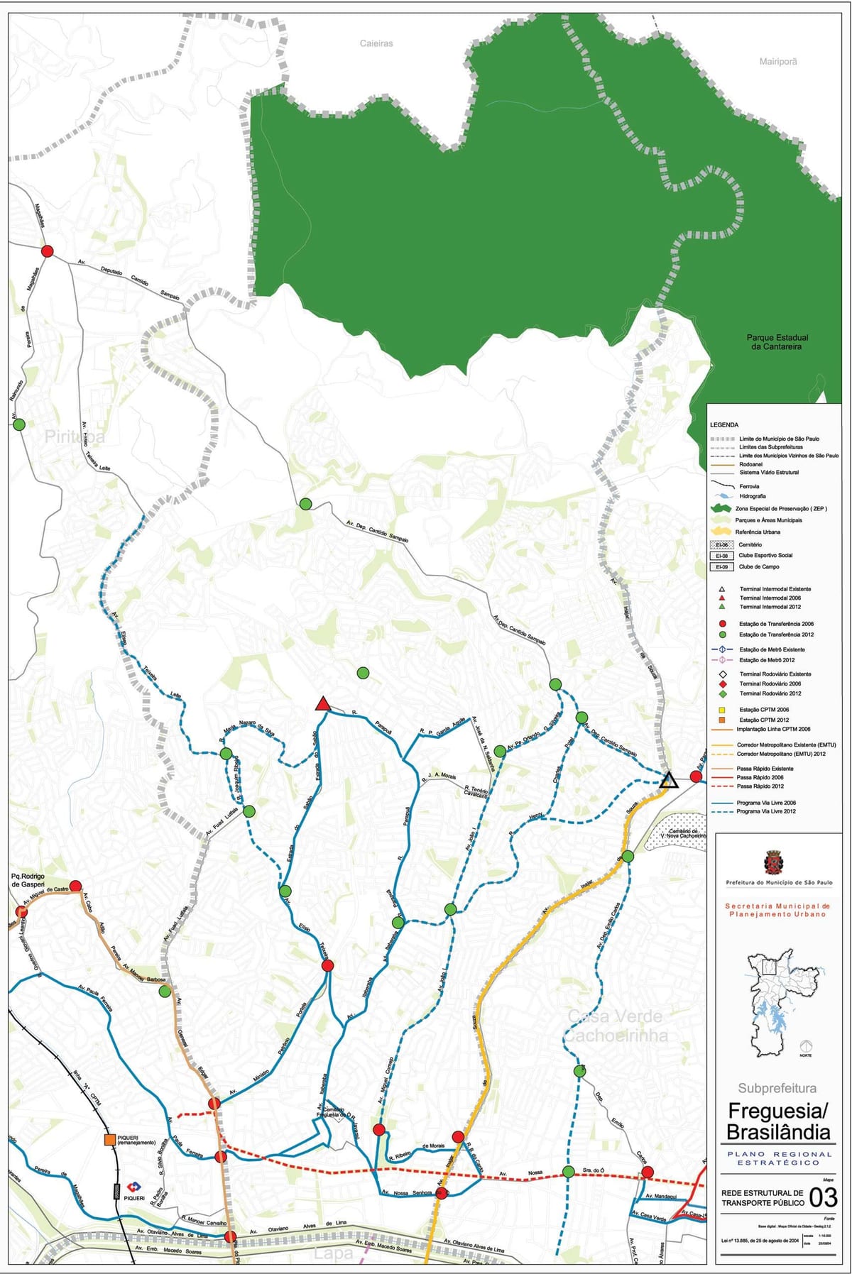 Mapa Freguesia dělat Ó, São Paulo - Veřejné dopravě