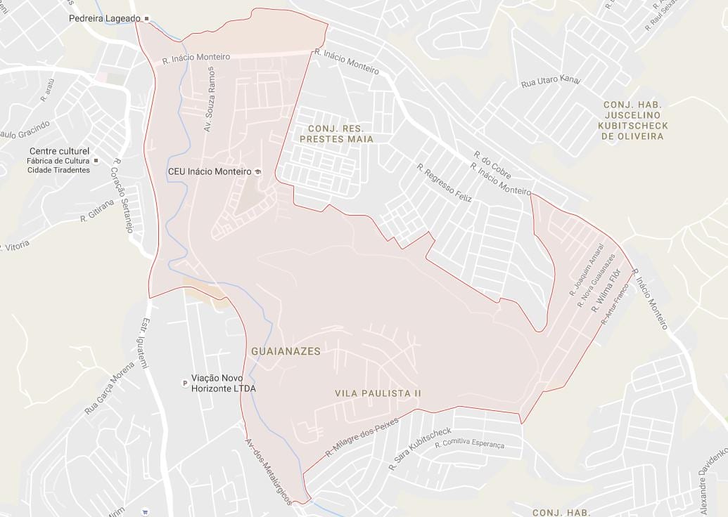 Mapa Guaianases São Paulo