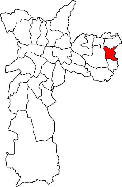 Mapa Guaianases sub-prefektura São Paulo