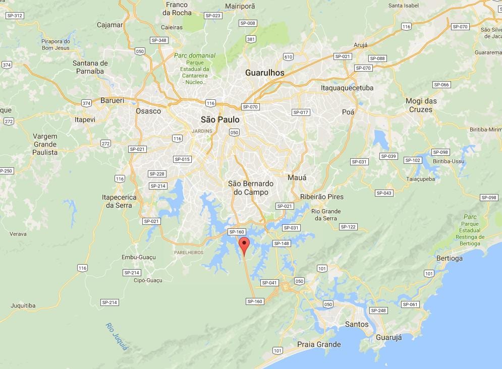 Mapa Imigrantes dálnice - SP 160