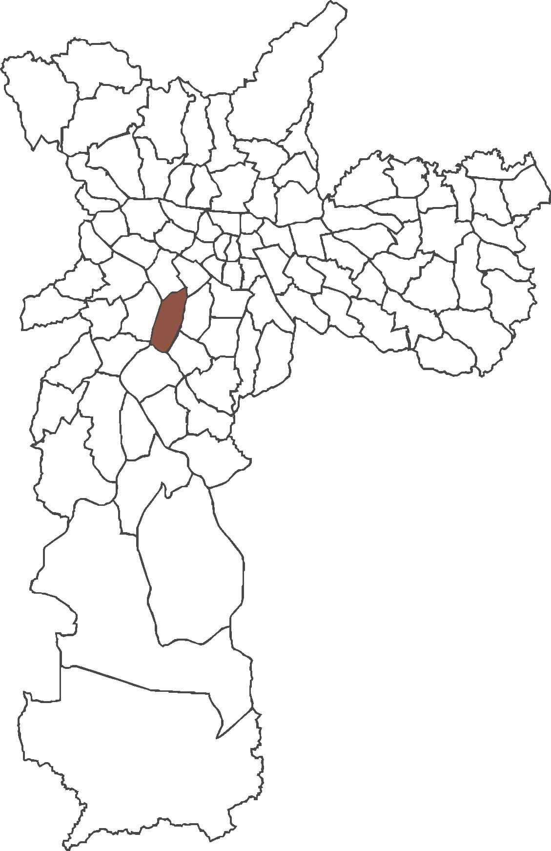 Mapa čtvrti Itaim Bibi