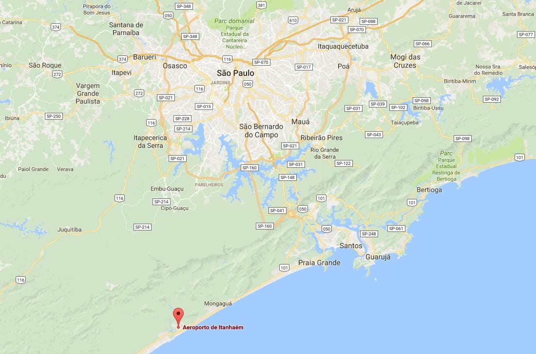 Mapa Itanhaém airport