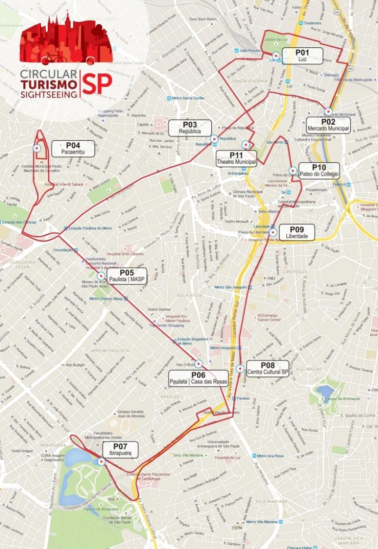 Mapa kruhové turismo vyhlídkové SP