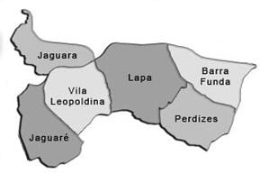 Mapa Lapa sub-prefektura