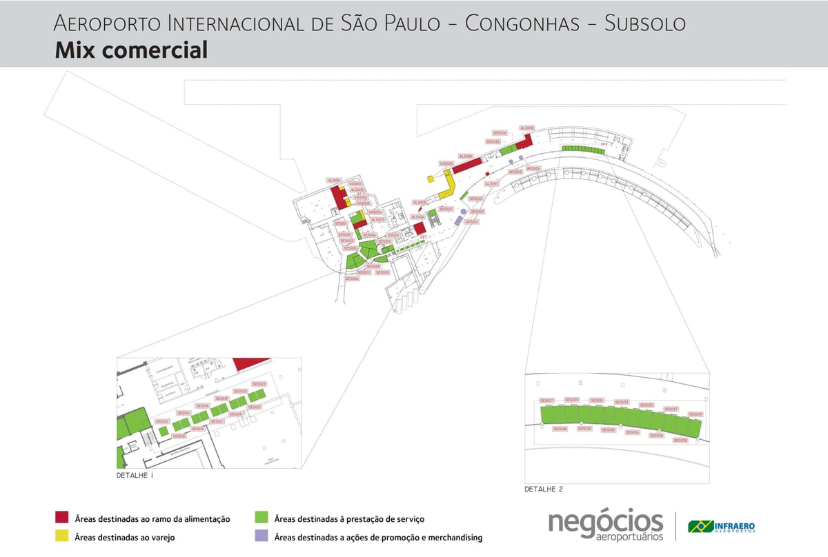 Mapa letiště Congonhas - Patro -1