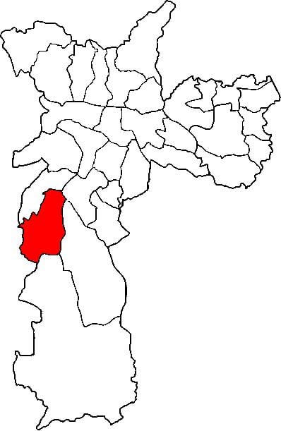 Mapa M'Boi Mirim sub-prefektura São Paulo