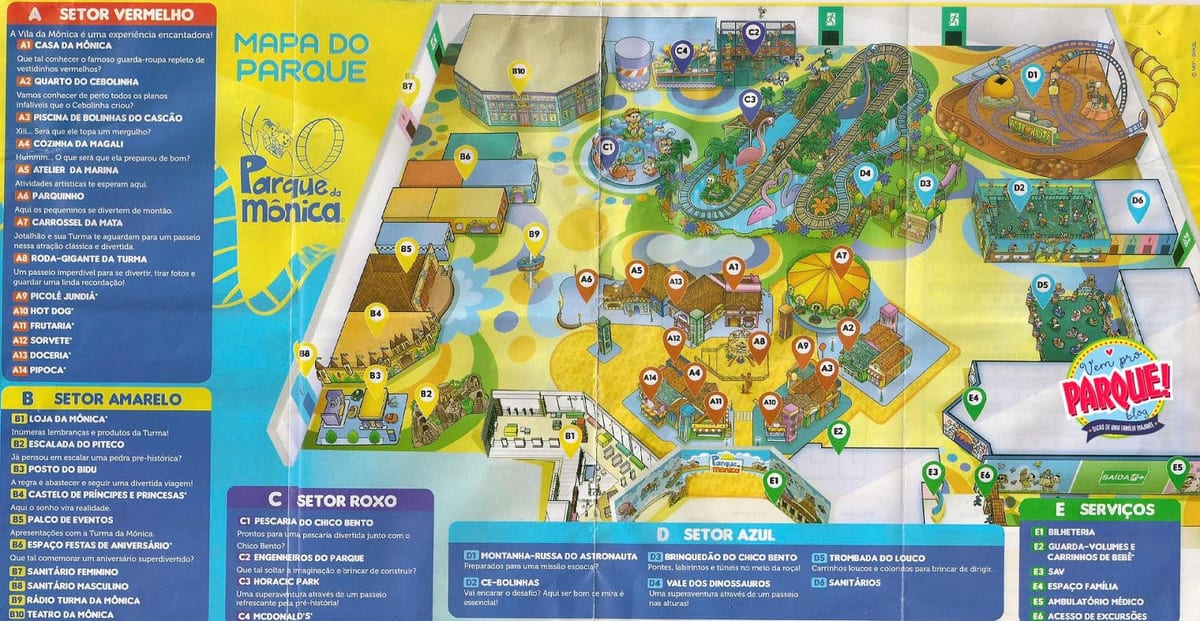 Mapa Monica park