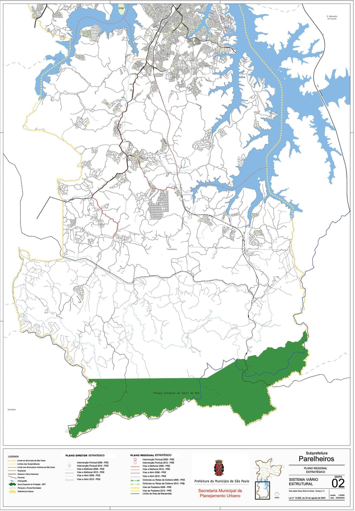 Mapa Parelheiros São Paulo - Silnice