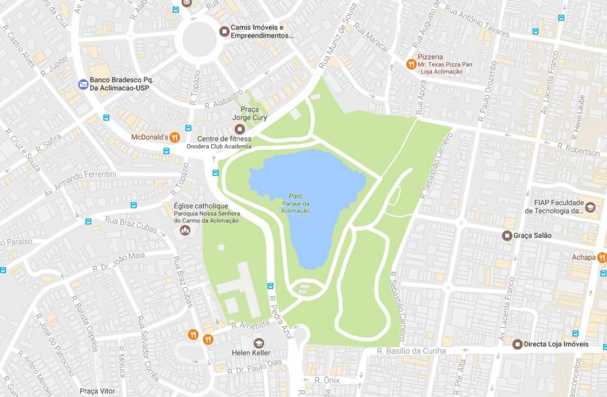 Mapa parku aklimatizace São Paulo