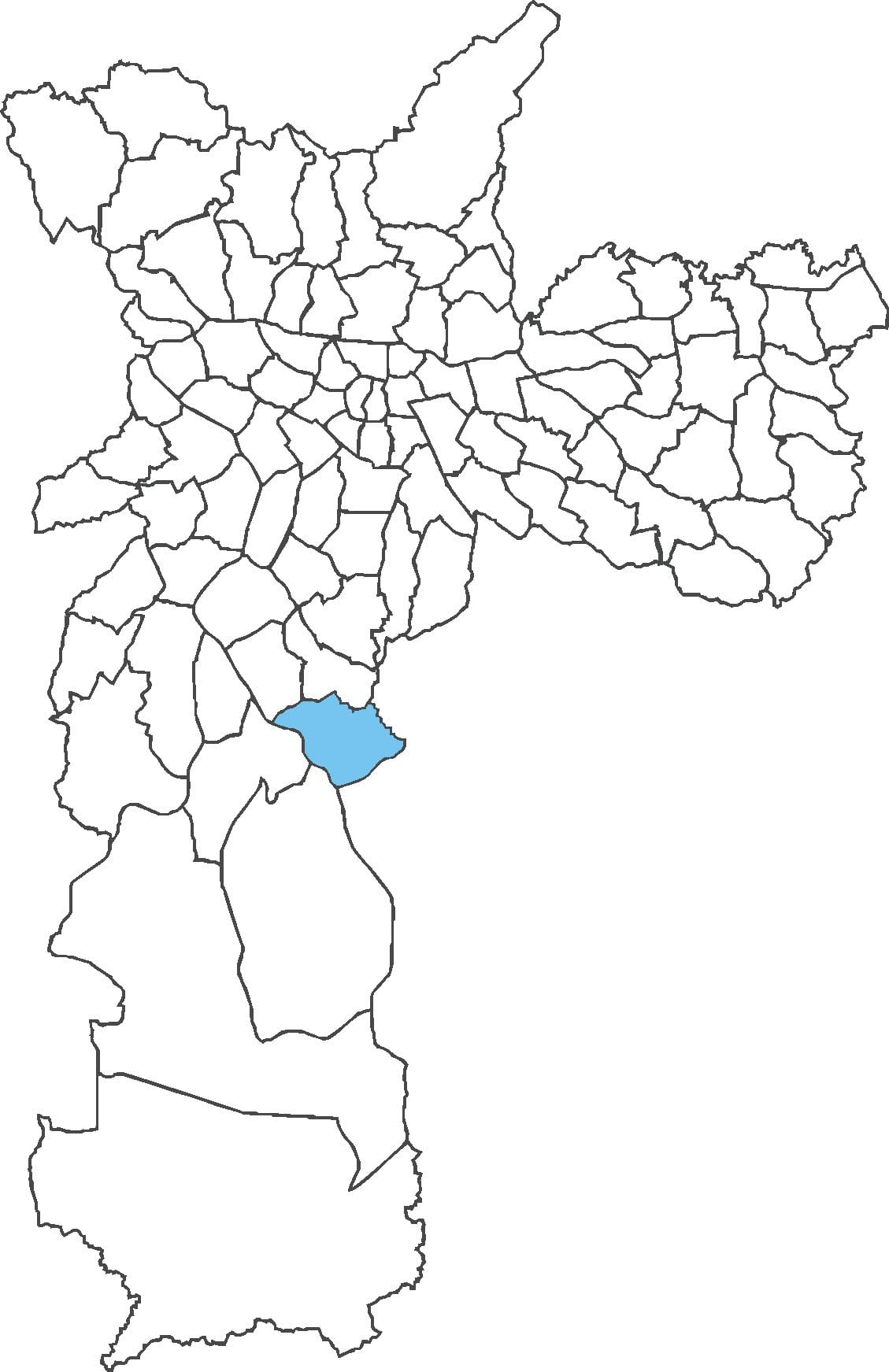 Mapa Pedreira okres