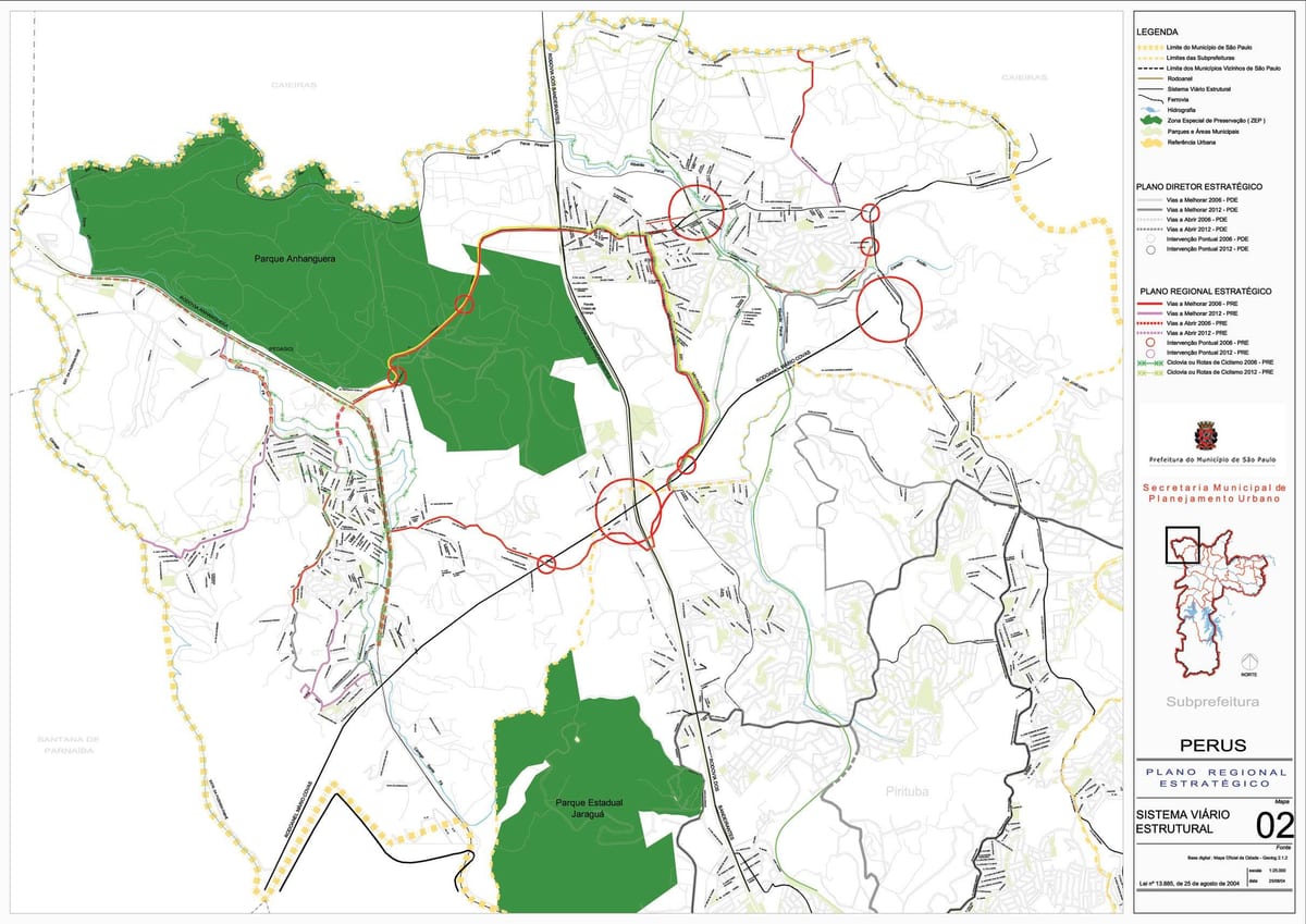 Mapa Peru São Paulo - Silnice