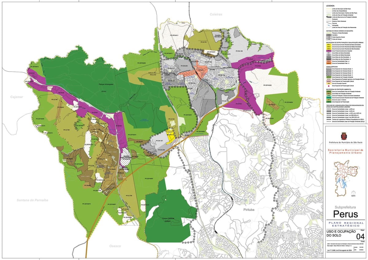 Mapa Peru São Paulo - zábor půdy