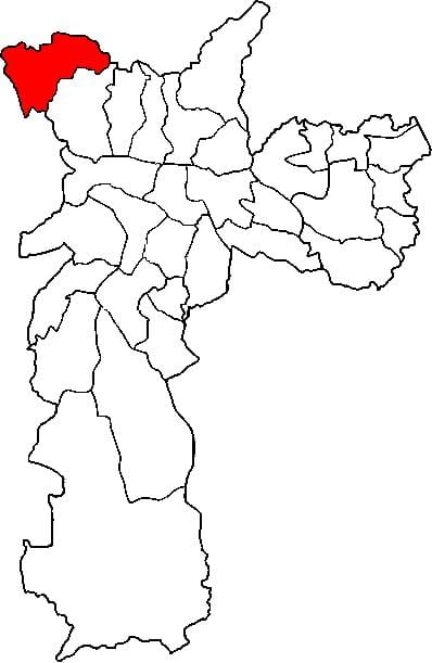 Mapa Peru sub-prefektura São Paulo