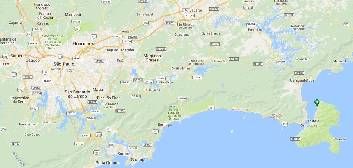 Mapa pláži Barreiros