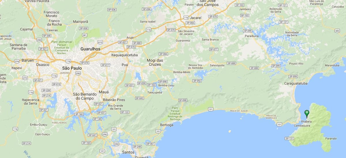 Mapa pláž Engenho Dágua