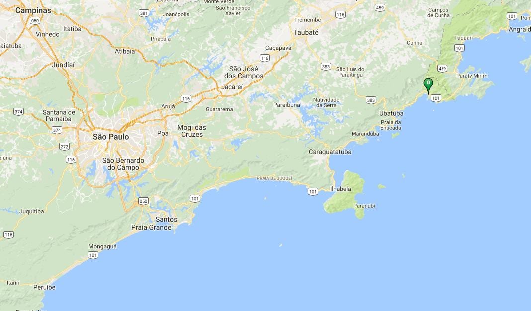 Mapa pláž Estaleiro