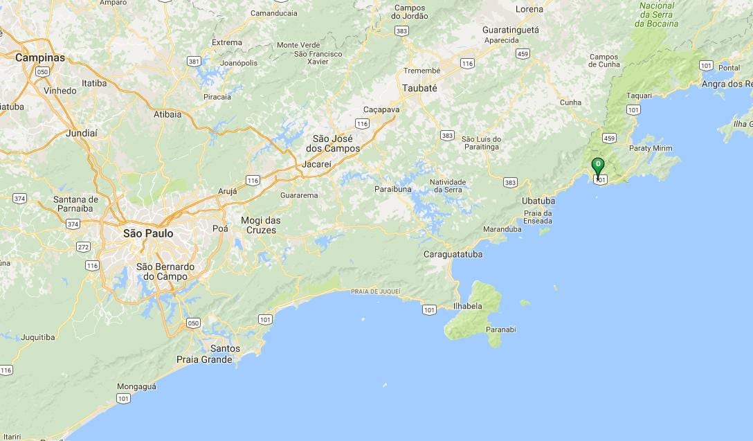 Mapa pláž Fazenda