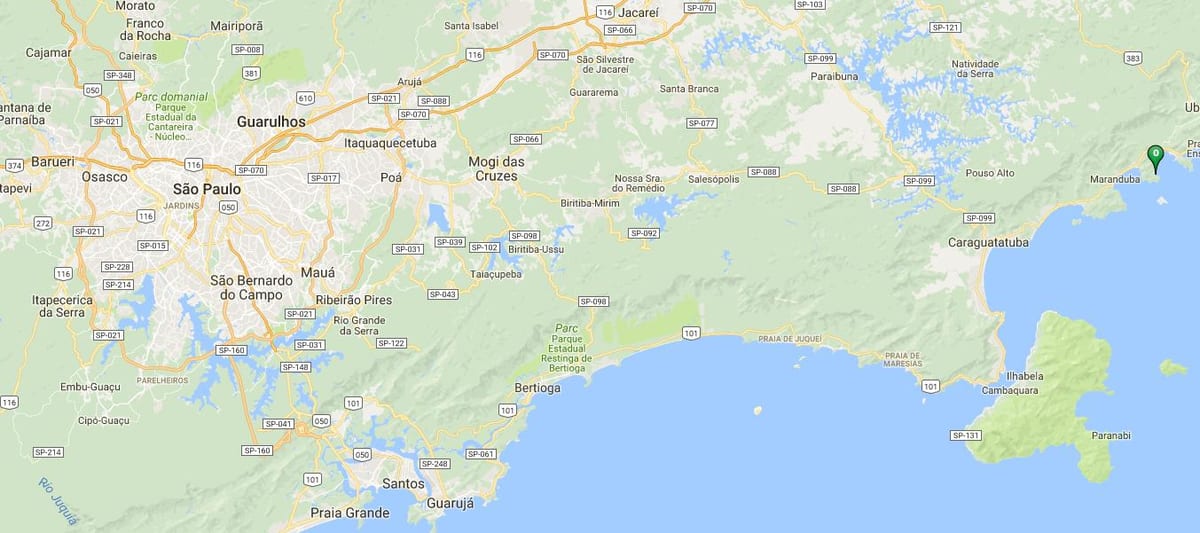 Mapa pláž Fortaleza