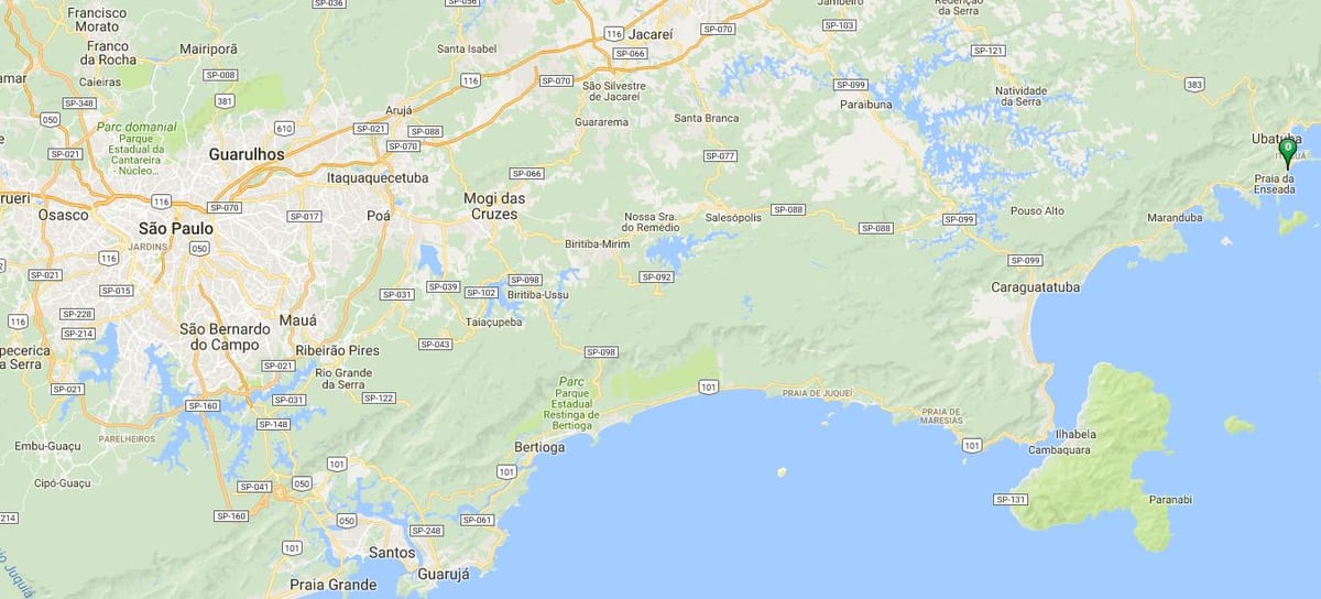 Mapa Grande beach