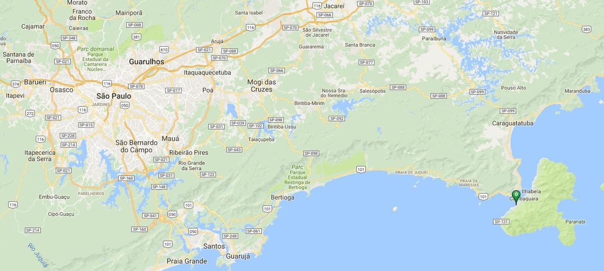 Mapa pláž Julião