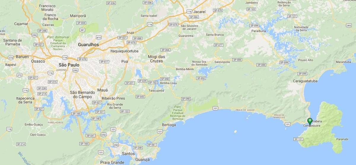Mapa pláži Oscar