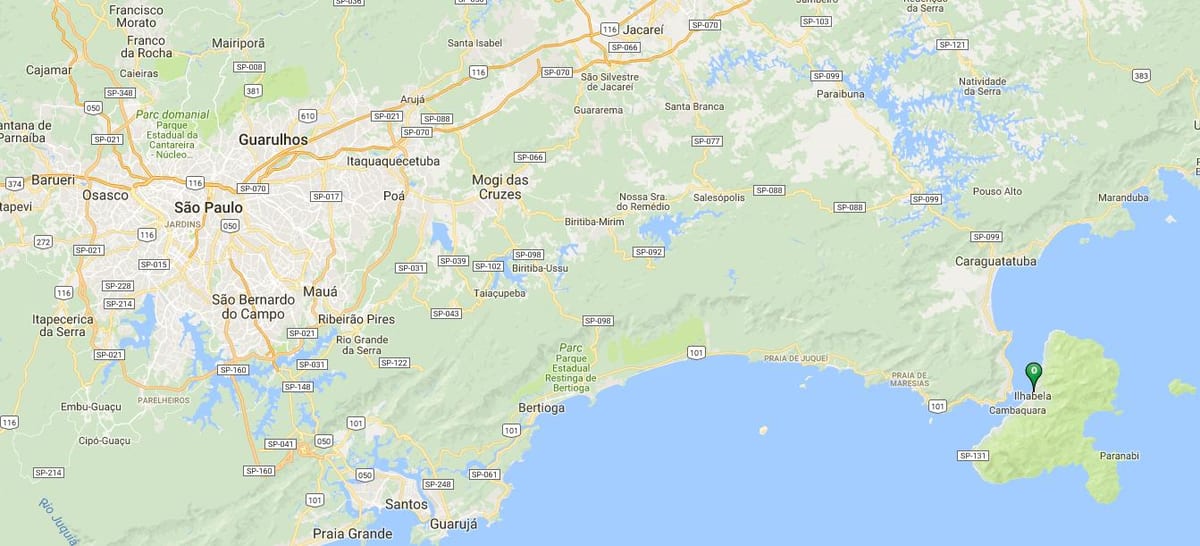 Mapa pláž Perequê