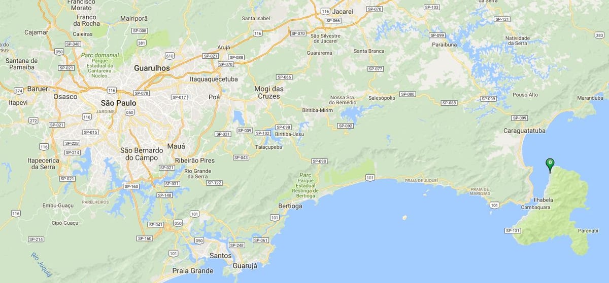 Mapa pláž Ponta Azeda