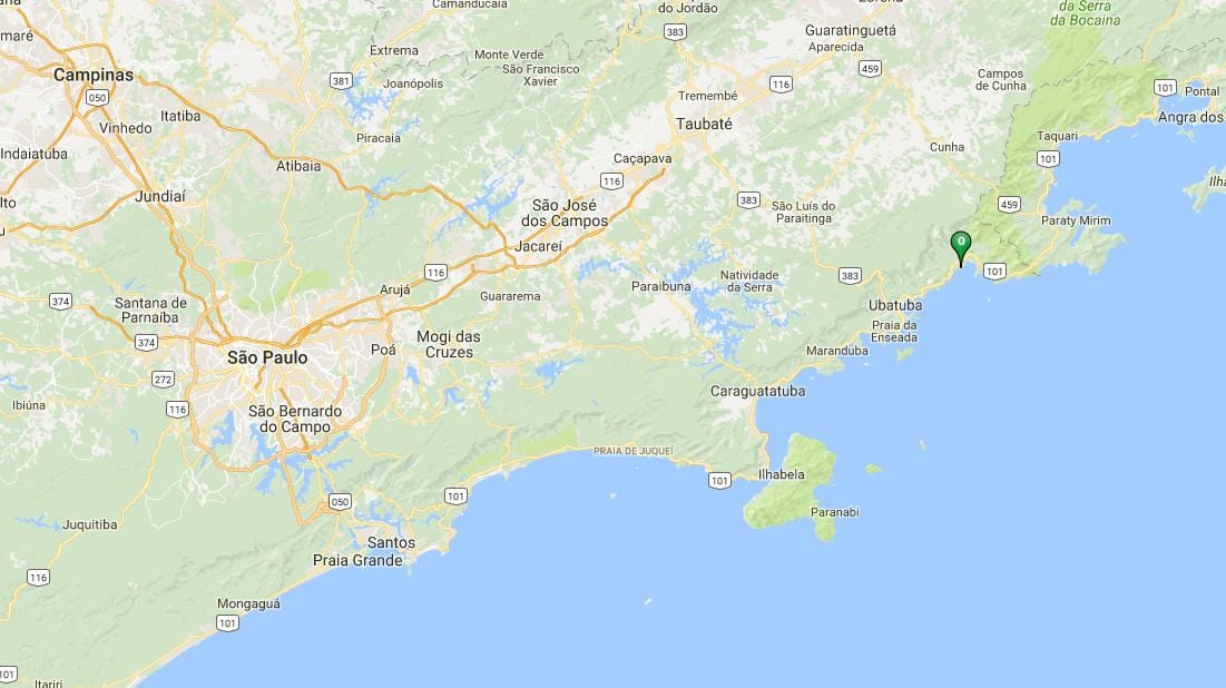 Mapa pláž Puruba