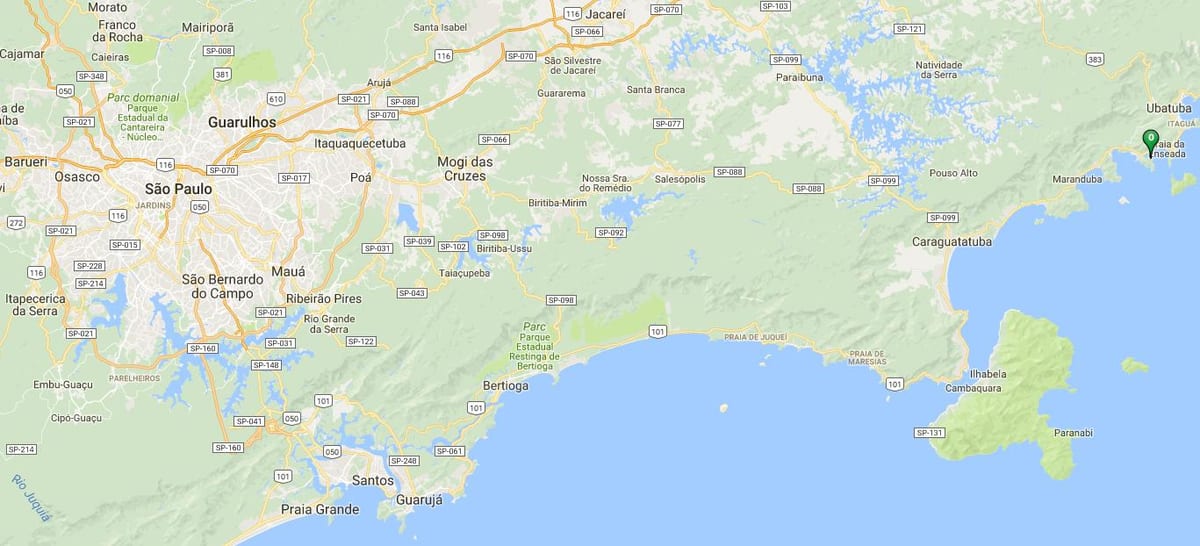Mapa pláž Saco da Ribeira