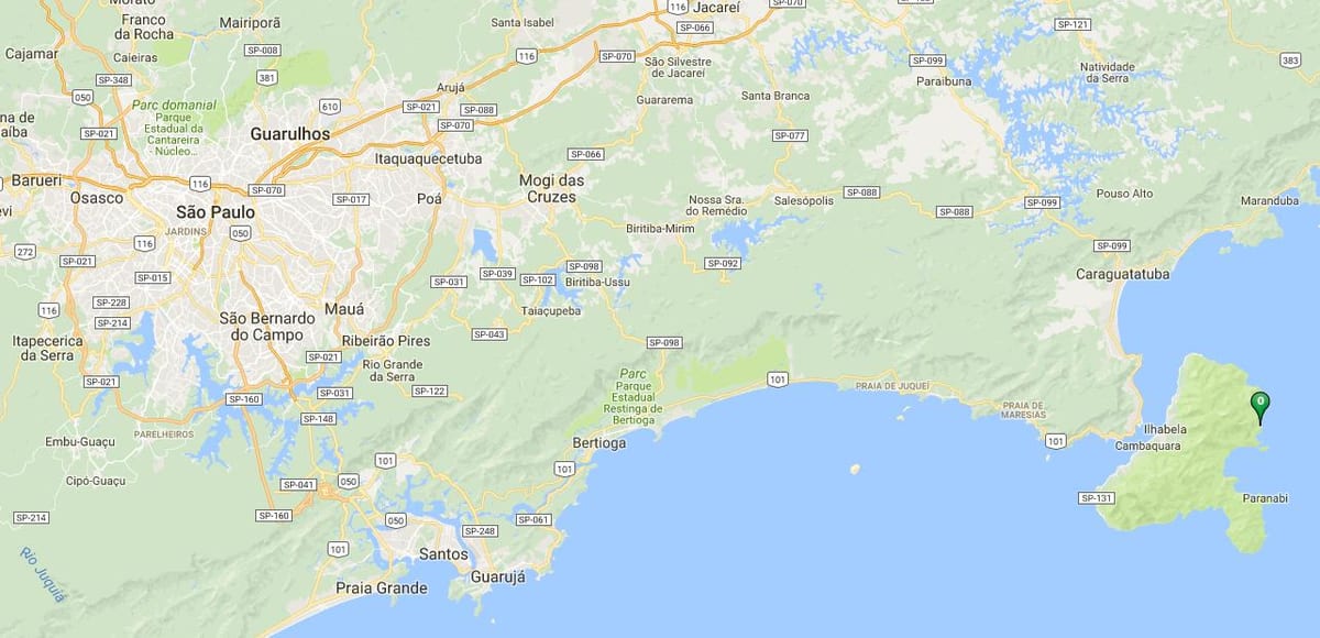 Mapa pláži Serraria