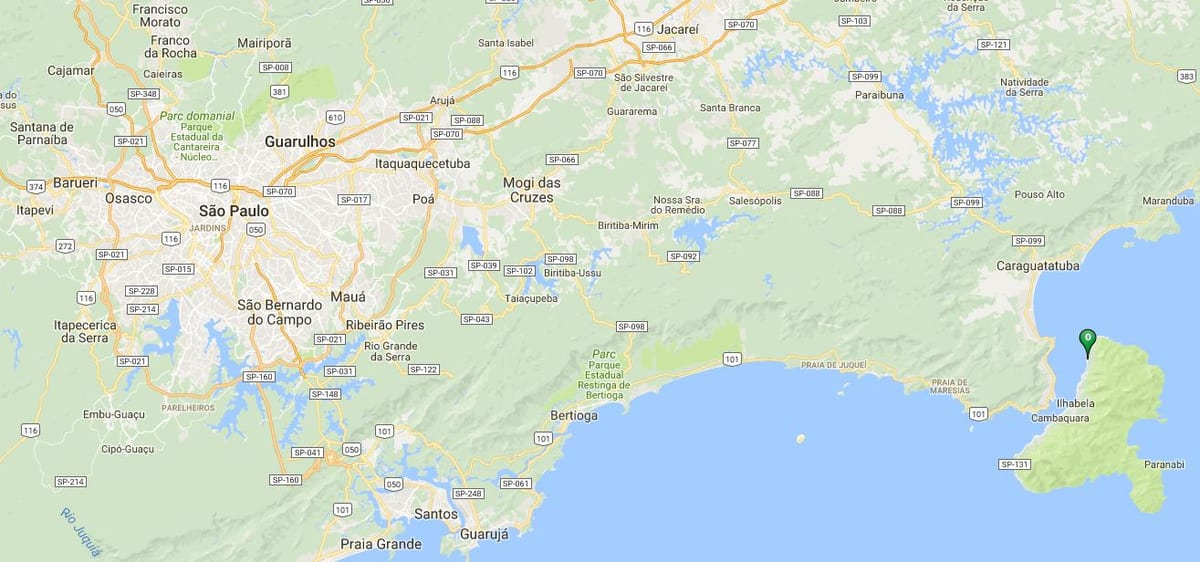 Mapa pláži Siriúba