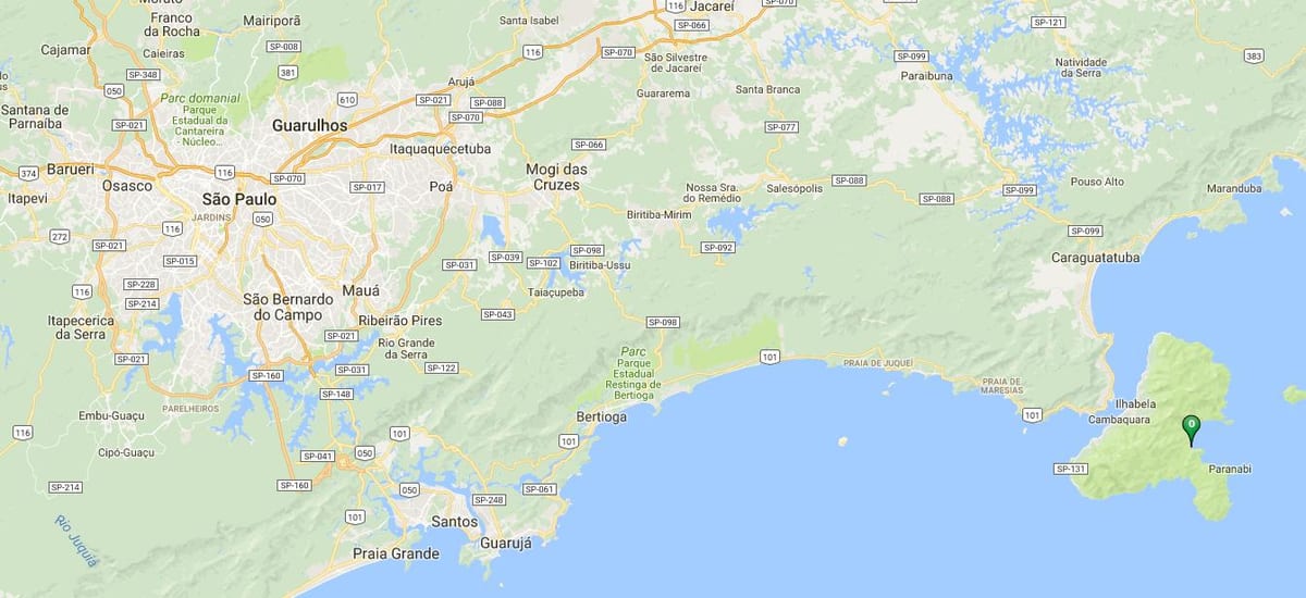 Mapa pláž Vermelha
