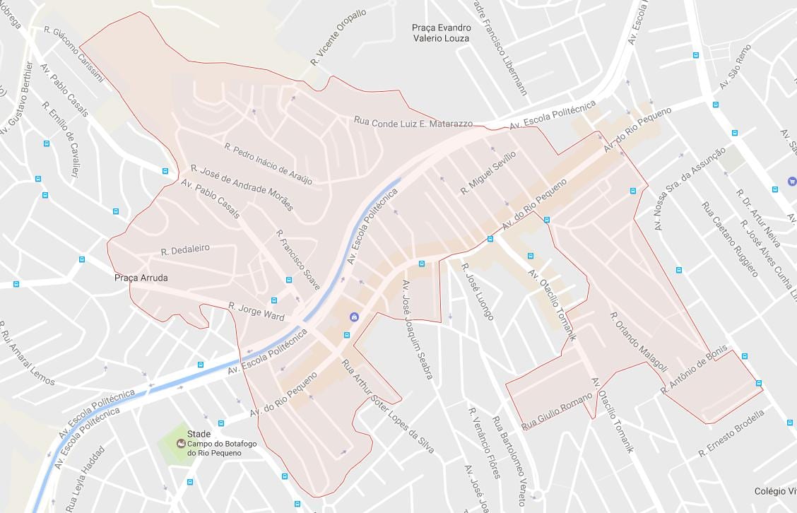 Mapa Rio Pequeno São Paulo