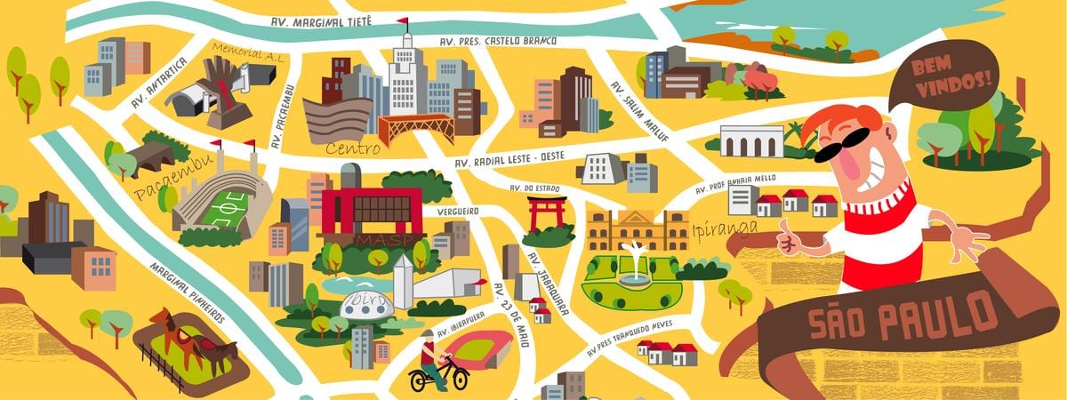 Mapa São Paulo design